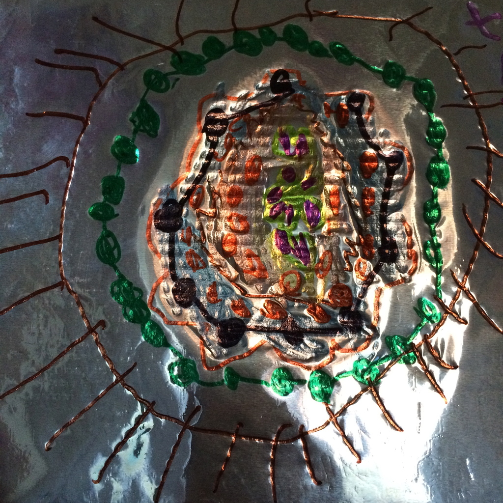 Sharpie Tin Foil Art Colourful Minds