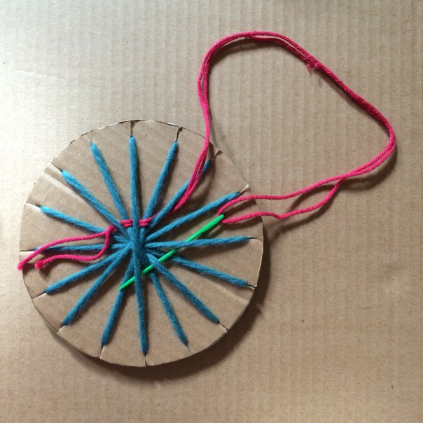 Cardboard Circle Weaving | Colourful Minds