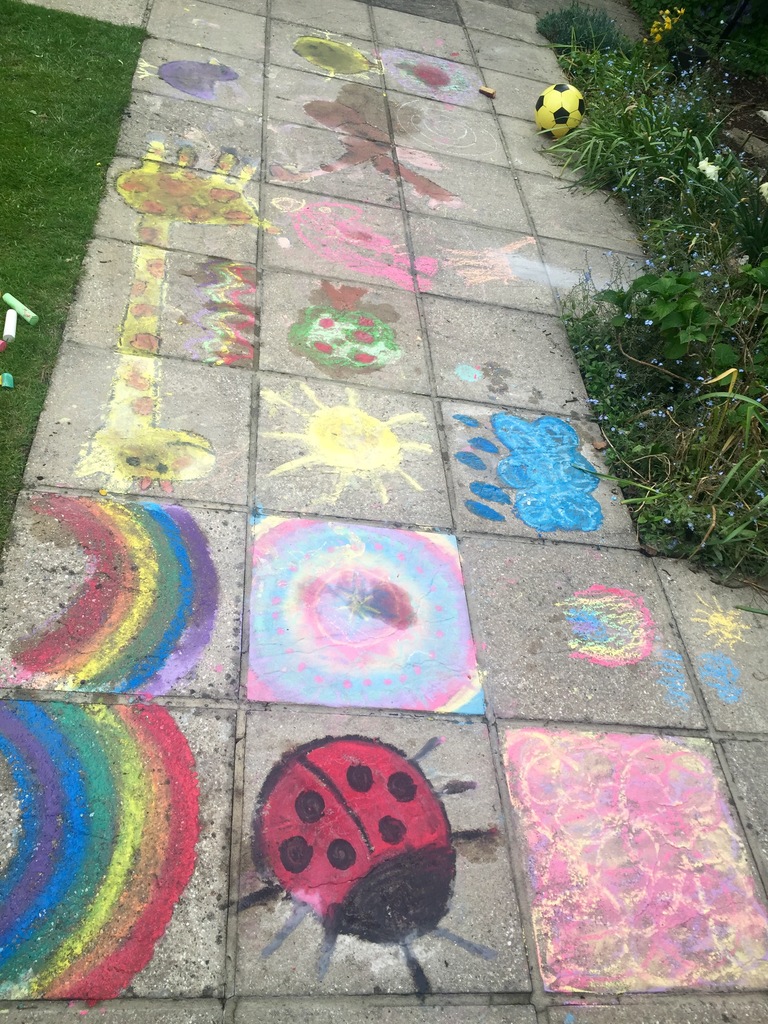 Wet Chalk Painting Colourful Minds