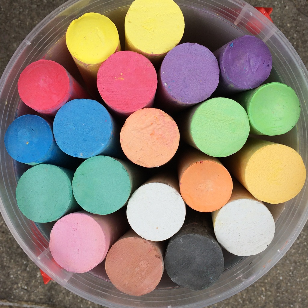 Wet Chalk Painting Colourful Minds